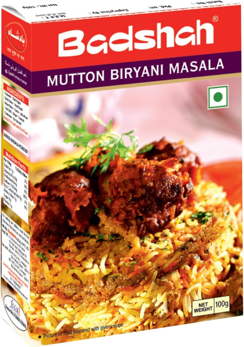 Badshah Mutton Biryani Masala Powder - Blended Spice Mix for Flavorful Cooking - 100g - Image 1
